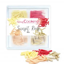 Décoration Comestible*SCRAPCOOKING 4 Décors en Sucre Sunset Rods 60 g