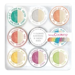 Colorants Alimentaires*SCRAPCOOKING 9 Mini Colorants Irisés 9 x 1,5 g