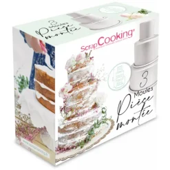 Moules À Gâteaux*SCRAPCOOKING 3 Moules Pièce Montée Aluminium