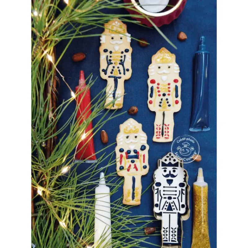 Nappages Et Glaçages*SCRAPCOOKING 4 Stylos Glaçage Pailletés Noir Rouge Argenté Doré