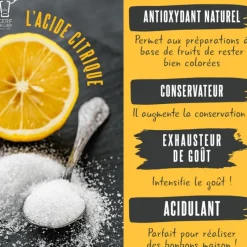Additifs Alimentaires*PATISDECOR Acide Citrique 20 g Patisdécor