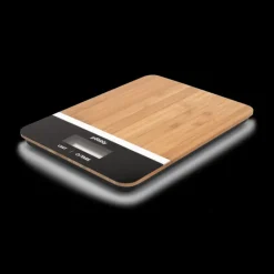 Balance De Cuisine*PEBBLY Balance de Cuisine Bambou Rectangle Noir 23 x 16 cm