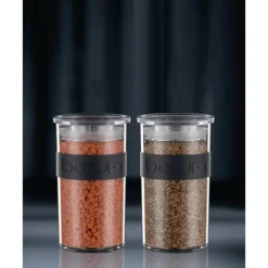 Conservation*BODUM Bocal Plastique 250 ml avec Couvercle (x4) PRESSO