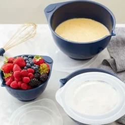 Bassines De Cuisine*WILTON Bol Plastique avec Couvercle 0,95 L / 1,89 L / 2,84 L (x3)