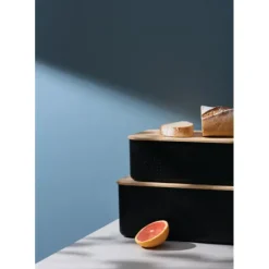 Conservation*BODUM Boîte à Pain 29 x 19 cm x H 11 cm Noir BISTRO
