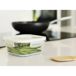 Plat De Cuisson|Conservation*PEBBLY Boîte de Conservation en Verre Carré 800 ml