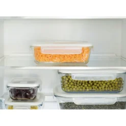 Plat De Cuisson|Conservation*PEBBLY Boîte de Conservation en Verre Rectangle 1 L