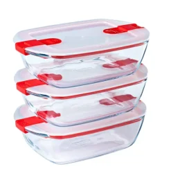 Conservation*PYREX Boîte de Conservation en Verre Rectangulaire 23 x 15 cm 1,1 L Cook & Heat