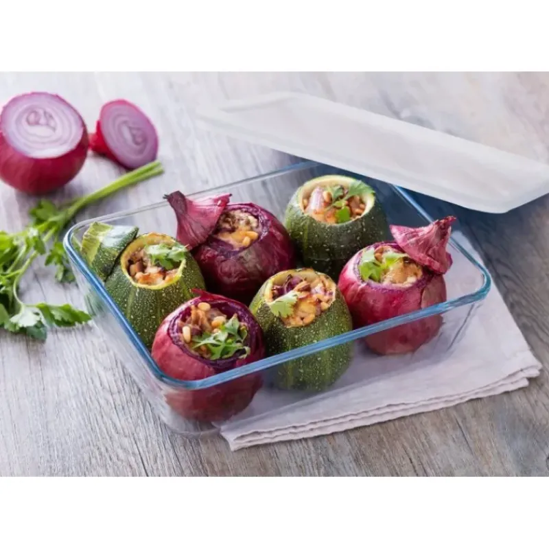 Conservation*PYREX Boîte de Conservation en Verre Rectangulaire 25 x 20 cm 2,6 L Cook & Store