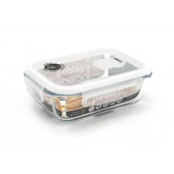 Plat De Cuisson|Conservation*PEBBLY Boîte de Conservation en Verre Rectangle 650 ml