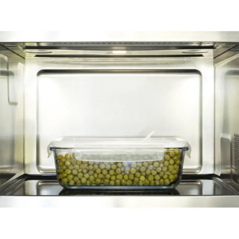 Plat De Cuisson|Conservation*PEBBLY Boîte de Conservation en Verre Rectangle 1,5 L