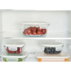 Plat De Cuisson|Conservation*PEBBLY Boîte de Conservation en Verre Rond 950 ml