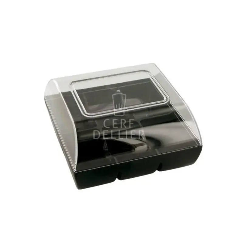 Emballage Alimentaire*GATODECO Boîte Noire pour 6 Macarons Gatodéco