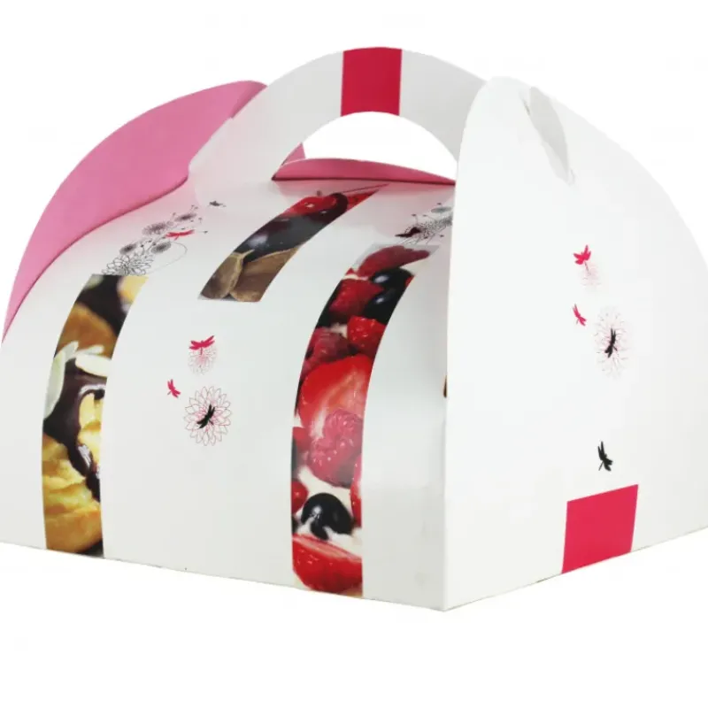 Emballage Alimentaire*CUISINEADDICT Boîte pâtissière avec poignées Trio 18 x 18 cm x H 6 cm (x50)