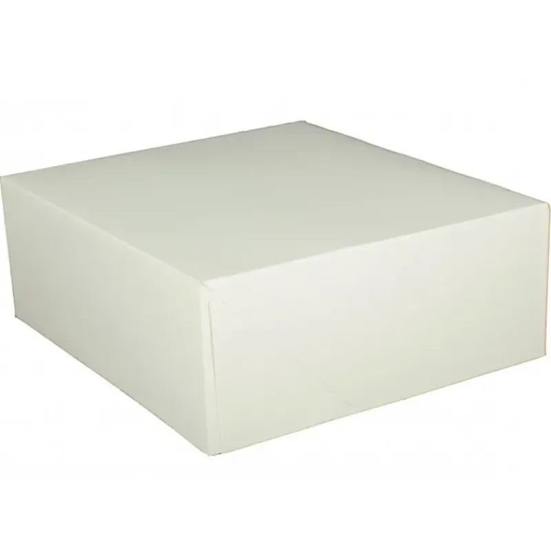Emballage Alimentaire*CUISINEADDICT Boîte pâtissière blanche - 26 x H 5 cm - (x50)