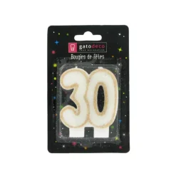 Décoration Gâteau*GATODECO Bougie Anniversaire 30 ans Gatodéco