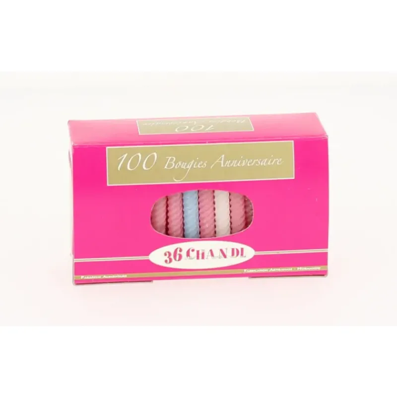 Décoration Gâteau*CUISINEADDICT Bougie anniversaire torsadées Assorties (x100)