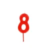 Décoration Gâteau*GATODECO Bougie Chiffre 8 Rouge Gatodéco