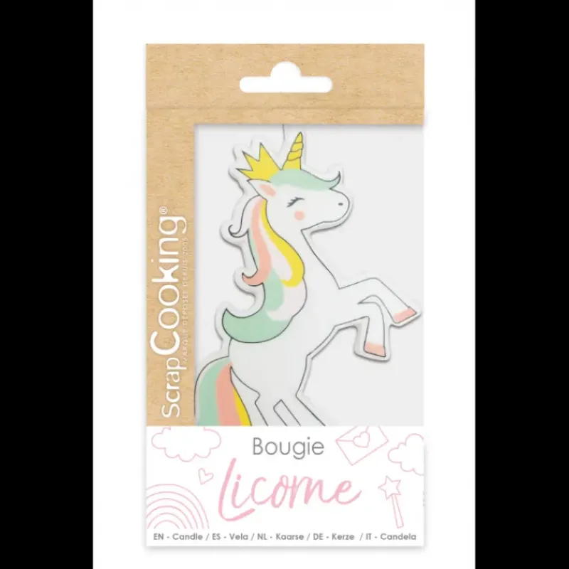 Décoration Gâteau*SCRAPCOOKING Bougie Licorne XXL