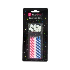 Décoration Gâteau*GATODECO Bougies Assorties (x6) Gatodéco