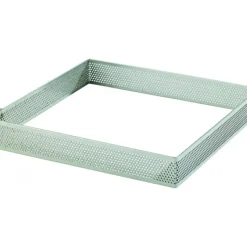 Cercle À Patisserie*MALLARD FERRIERE Cadre à Tarte Carré Inox Perforé 9 cm H.2 cm