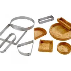 Cercle À Patisserie*MALLARD FERRIERE Cadre à Tarte Carré Inox Perforé 8.5 cm H.2 cm