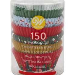 Moules En Papier*WILTON Caissettes Cupcakes Fêtes de Noël 6 motifs (x150)