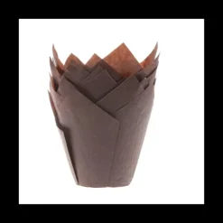 Moules En Papier*HOUSE OF MARIE Caissettes Cupcakes Marron Tulipe (x36)