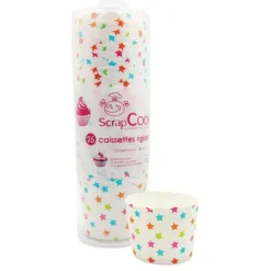 Moules En Papier*SCRAPCOOKING Caissettes rigides de cuisson Motifs étoiles (x25)