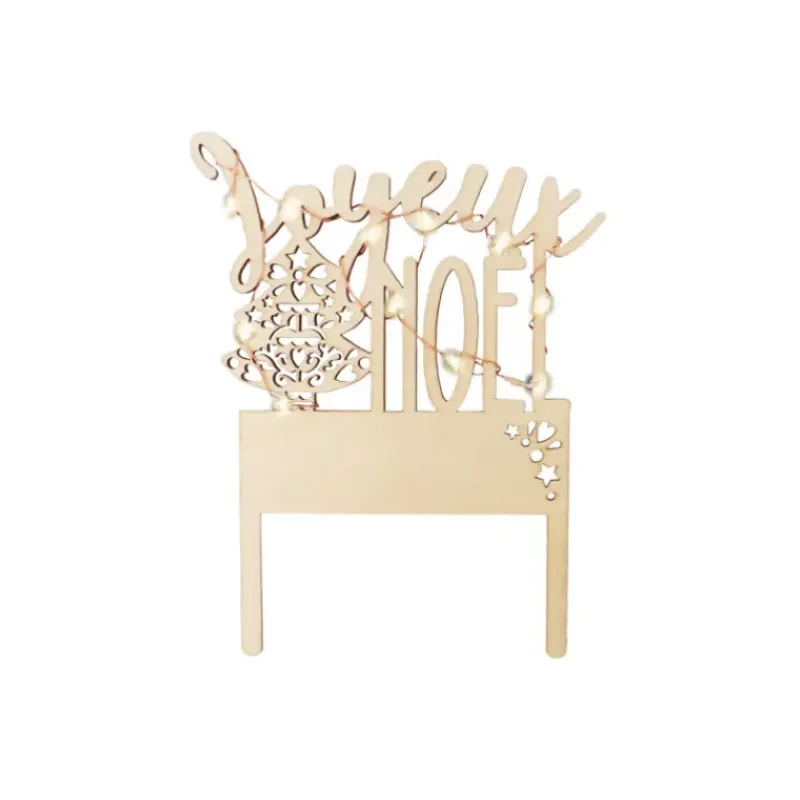 Décoration Gâteau*SCRAPCOOKING Cake Topper Joyeux Noël Led