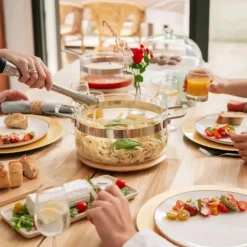 Casseroles*MASTRAD Casserole en Verre avec Couvercle 20 cm Belissam