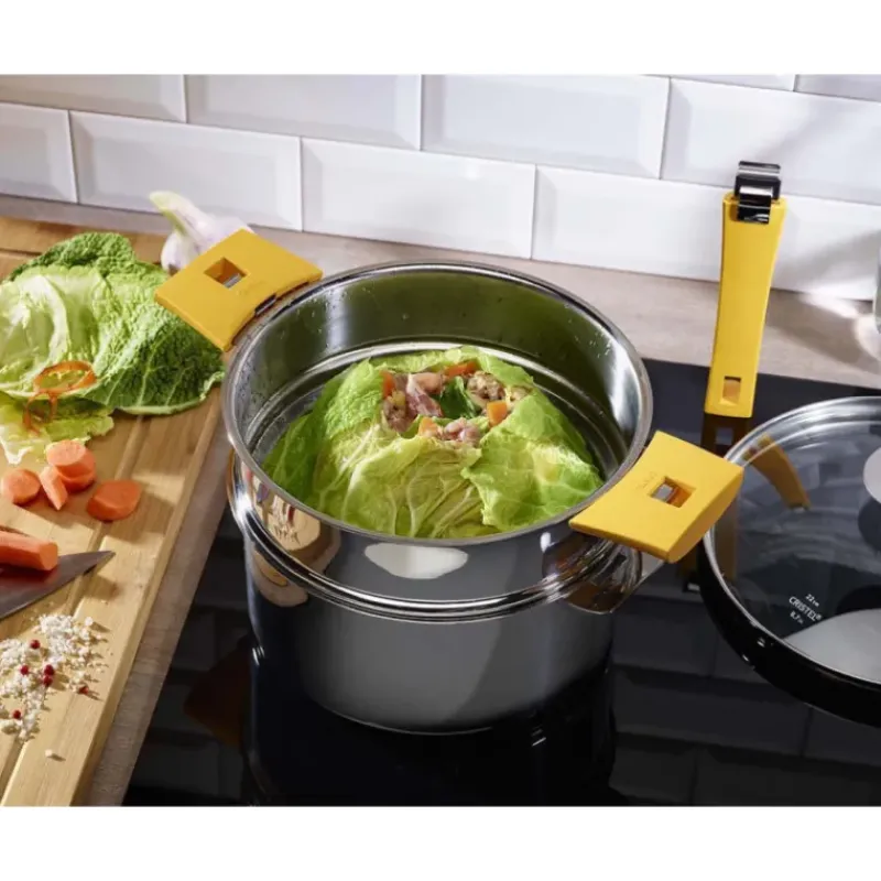 Casseroles*CRISTEL Casserole Mutine Ø 18 cm Manche Amovible Inox