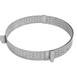 Cercle À Patisserie*SCRAPCOOKING Cercle à Tarte Extensible Inox Perforé 16 à 30 cm