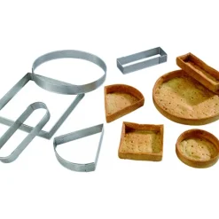 Cercle À Patisserie*MALLARD FERRIERE Cercle à Tarte Oblong Inox Perforé 30x11 cm H.2 cm