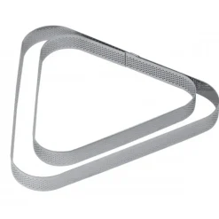 Cercle À Patisserie*PAVONI Cercle à Tarte Triangle Inox Micro-perforé 17,5 x 16 cm x H 2 cm
