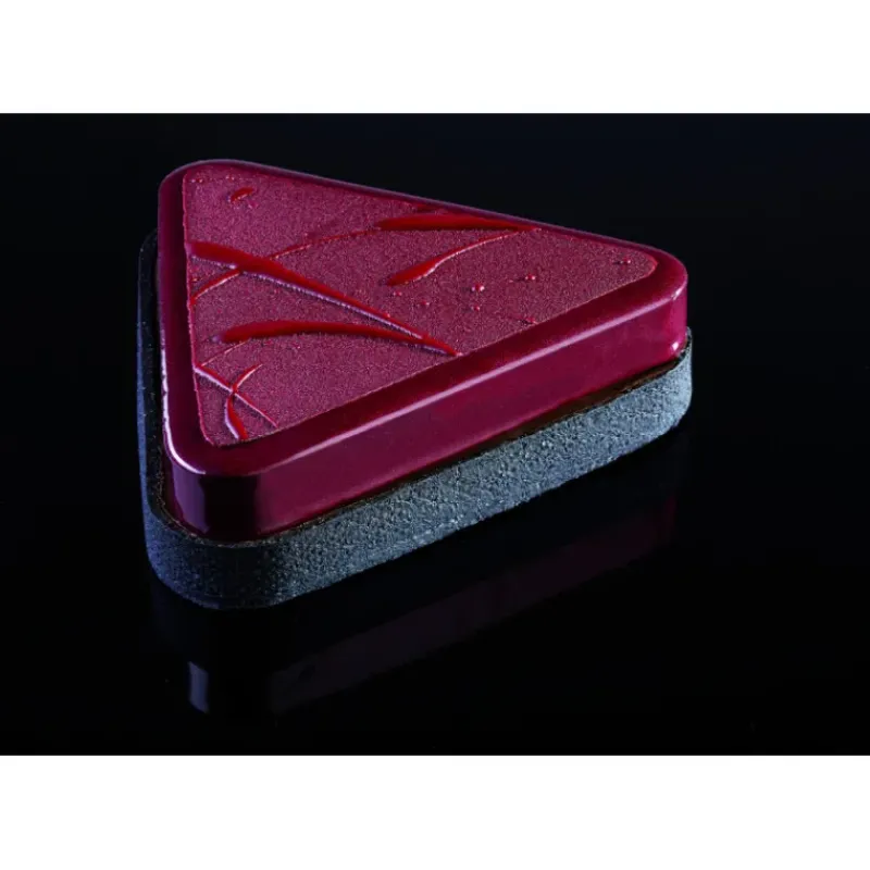 Cercle À Patisserie*PAVONI Cercle à Tarte Triangle Inox Micro-perforé 17,5 x 16 cm x H 2 cm