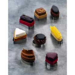 Cercle À Patisserie*PAVONI Cercle à Tarte Triangle Inox Micro-perforé 8,5 x 7,5 cm x H 2 cm