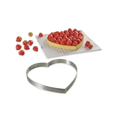 Cercle À Patisserie*DE BUYER Cercle perforé forme coeur ø 21 cm de L'école Valrhona par