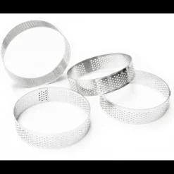 Cercle À Patisserie*SCRAPCOOKING Cercles à Tarte Individuels Perforés Ronds 8 cm (x4)