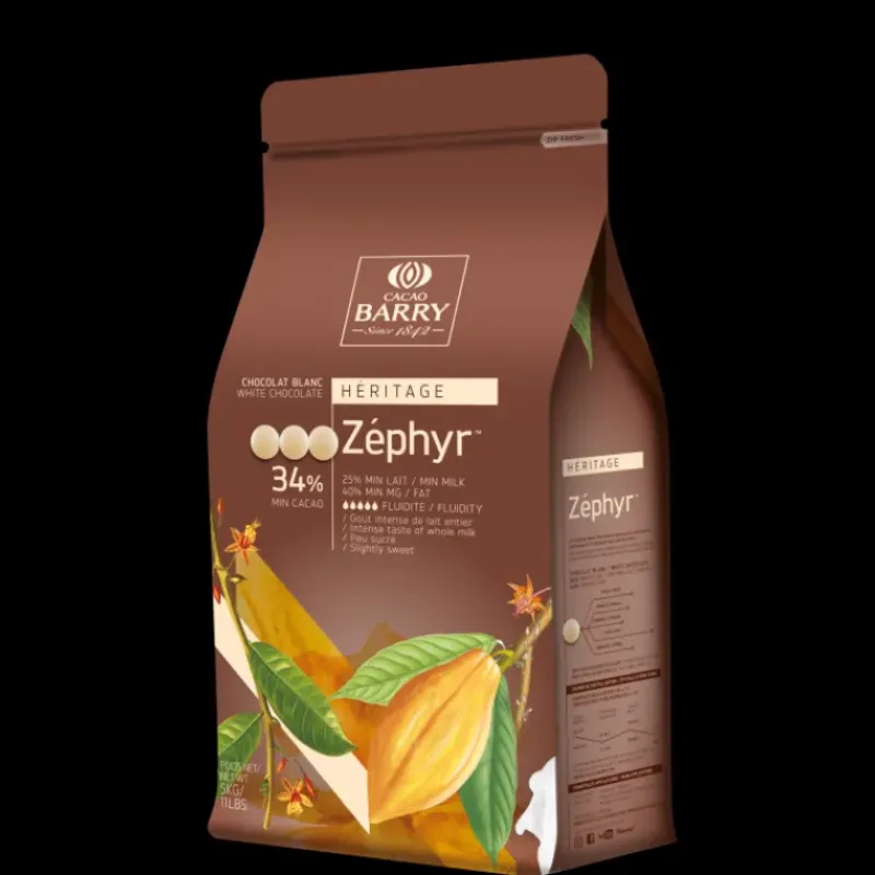 Chocolat De Couverture*BARRY Chocolat Blanc Zephyr 34 % pistoles 1 kg