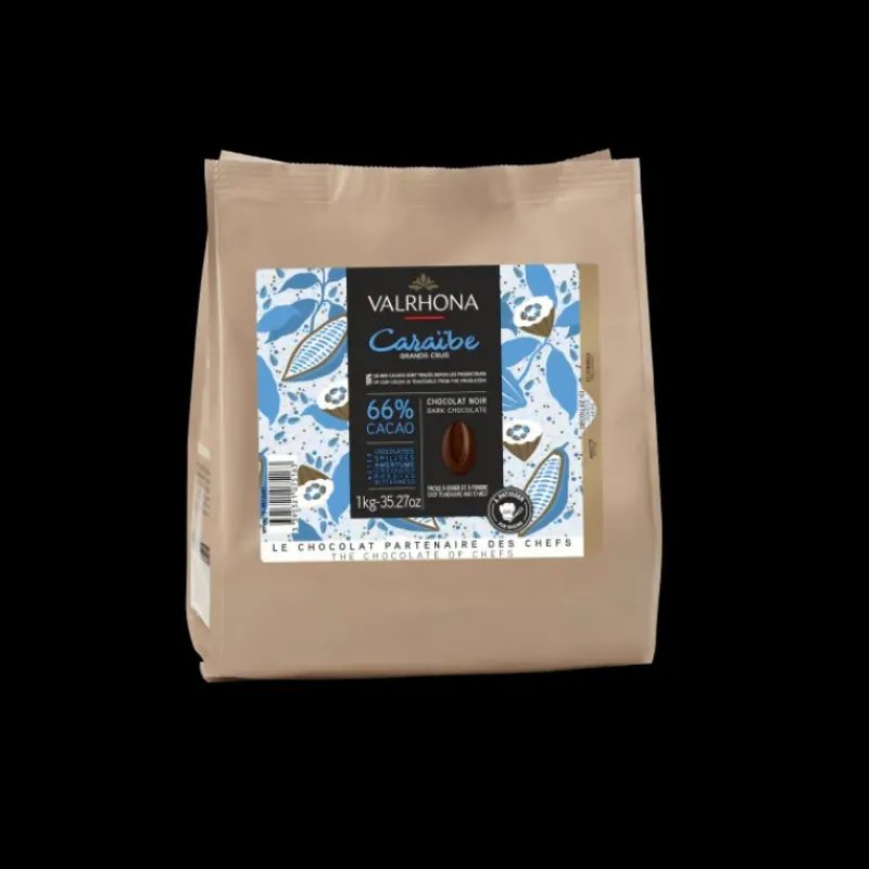 Chocolat De Couverture*VALRHONA Chocolat de Couverture Noir Caraïbes 66% 1kg