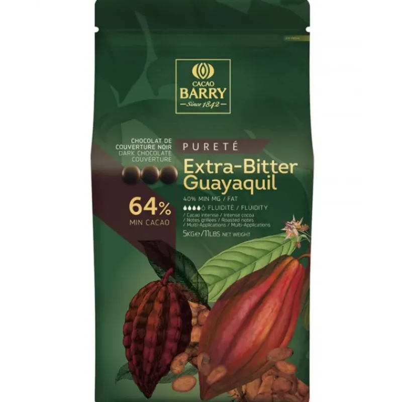 Chocolat De Couverture*BARRY Chocolat noir Extra-Bitter Guayaquil pistoles 5 kg