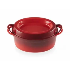 Cocotte En Fonte*LE CREUSET Cocotte Doufeu Ovale en Fonte 32 cm Cerise