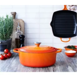 Cocotte En Fonte*LE CREUSET Cocotte en Fonte Ovale 27 cm Volcanique Signature