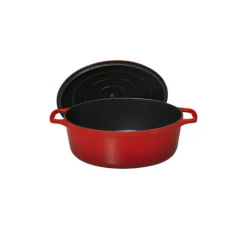Cocotte En Fonte*CHASSEUR Cocotte en Fonte Ovale 31 cm Rubis