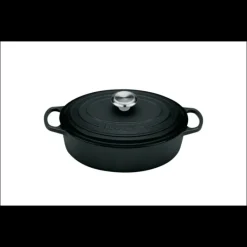 Cocotte En Fonte*LE CREUSET Cocotte en Fonte Ovale Basse 27 cm Noir Mat Signature