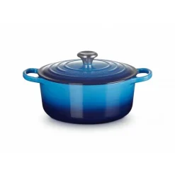 Cocotte En Fonte*LE CREUSET Cocotte en fonte Ronde 24 cm Azur Signature
