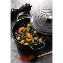 Cocotte En Fonte*LE CREUSET Cocotte en Fonte Ronde 26 cm Noir mat Signature