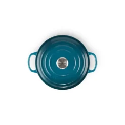 Cocotte En Fonte*LE CREUSET Cocotte en fonte Ronde 24 cm Deep Teal Signature