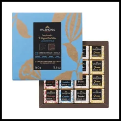 Chocolats À Offrir|Confiserie*VALRHONA Coffret 32 Carrés de Chocolats Noir et Lait Les Essentiels 160 g